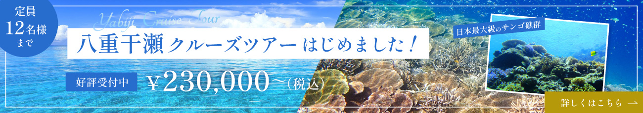 八重干瀬クルーズツアーはじめました